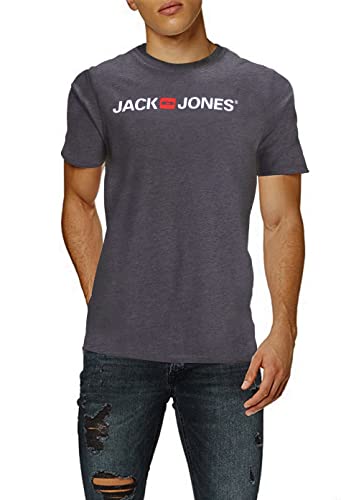 Jack & Jones Classica T-Shirt da Uomo, Grigio (Dark Grey Melange), XXXL