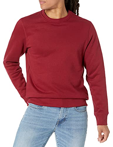 Amazon Essentials Felpa Girocollo in Pile (Disponibile nelle Taglie Big & Tall) Uomo, Rosso, M