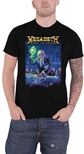 Megadeth T Shirt Rust in Peace 30Th Anniversary Band Logo Nuovo Ufficiale Nero Size XXL