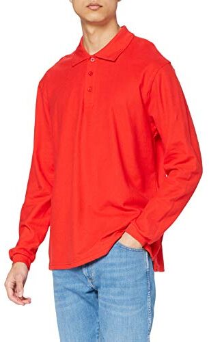 Fruit of the Loom SS037M, T-Shirt Polo Uomo, Rosso, XX-Large