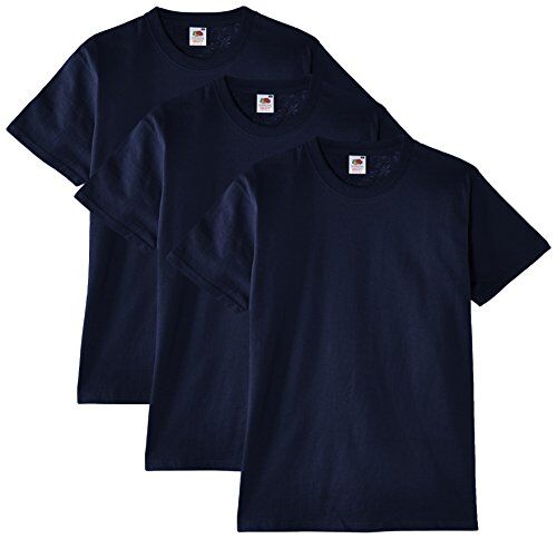 Fruit of the Loom Heavy Cotton Tee Shirt 3 pack, T-shirt da uomo, colore blu, taglia XXX-Large