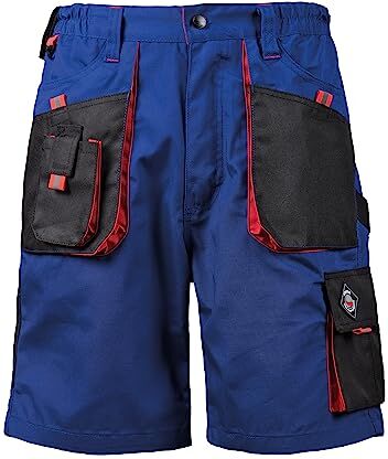 Stenso Emerton Pantaloncini da Lavoro Uomo Pantaloncini Lavoro Uomo Pantaloni Corti da Lavoro Uomo Shorts Uomo Cargo Pantaloni Lavoro Uomo Corti Cargo Uomo Corti Blu Reale/Nero/Rosso EU56/40W