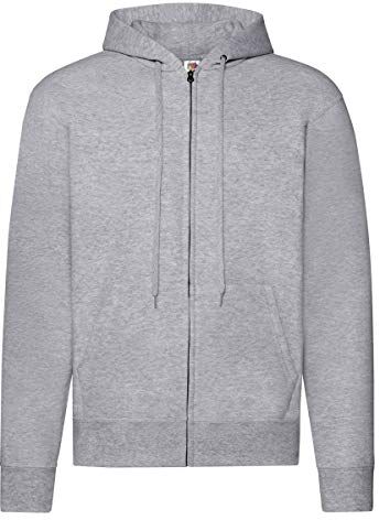 Fruit of the Loom Classic Felpa con cappuccio Uomo, Grigio (Charcoal), Small