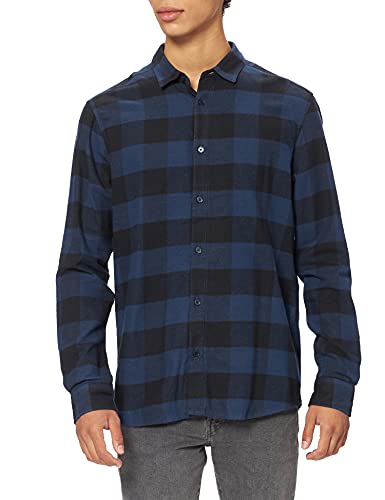 Only Onsgudmund LS Checked Shirt Noos Camicia, Multicolore (Dress Blues), Small Uomo