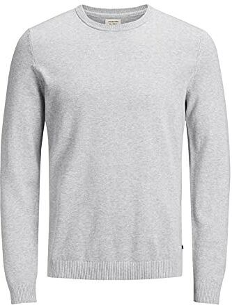 Jack & Jones Pullover Classico da Uomo, Grigio (Light Grey Melange Light Grey Melange)., XXXL