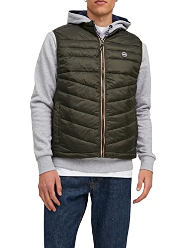 Jack & Jones Jjehero Bodywarmer Collar Noos Giacca trapuntata, Rosin Zip A Contrasto, M Uomo