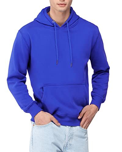 Nuqlo Felpa Uomo con Cappuccio   No Logo   Cotone Premium   Basic Casual Sportivo   Senza Zip   Semplice Tinta Unita