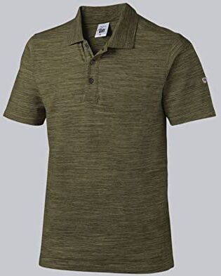 BP -4XL Polo Unisex Space-Dye, Maniche a 1/2, Colletto Polo, 195,00 g/m², Misto Tessuto con Elastico, Oliva Spaziale, 4XL