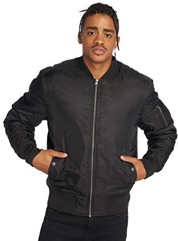 Urban Classics Basic Bomber Jacket, Giacca Uomo, Nero, L