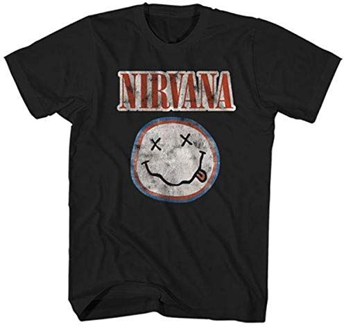 Nirvana T-Shirt # Xxl Unisex Black # Distressed Logo