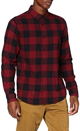 Only Onsgudmund-Maglietta a Quadretti Noos Camicia Casual, Cabernet, XS Uomo