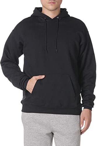 Hanes Ultimate Cotton® Pullover in felpa con cappucio da adulti. Black Large