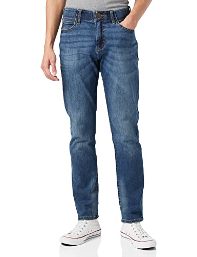 Lee Straight Fit Xm Extreme Motion Herren Jeans, Jeans Uomo, Blu (Maddox), 34W / 30L