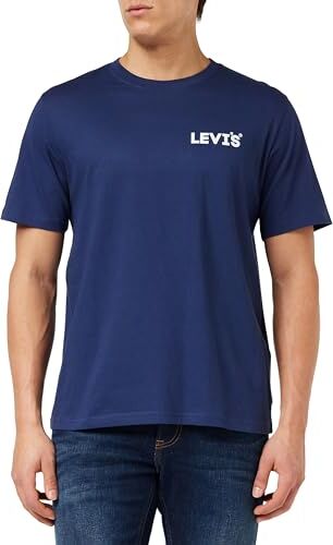 Levis Ss Relaxed Fit Tee, T-shirt Uomo, Headline Logo Nava, XXL