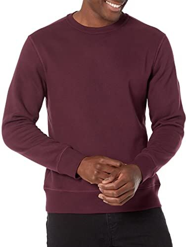 Amazon Essentials Felpa Girocollo in Pile (Disponibile nelle Taglie Big & Tall) Uomo, Bordeaux, XL