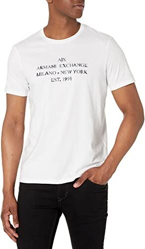 Armani Urban, Slim Fit, Milano New York, T-shirt Uomo, Bianco, XL