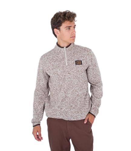 Hurley Mesa Ridgeline 1/4 Zip Maglietta, Osso, M Uomo