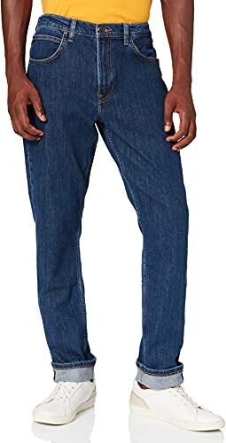 Lee Brooklyn Straight, Jeans Uomo, Blu (Dark Stonewash), 44W / 34L