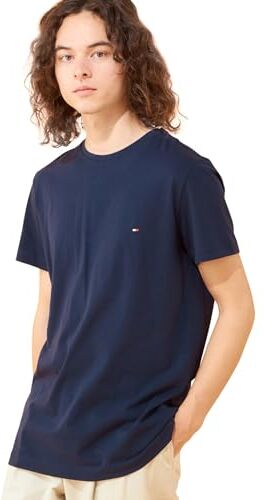 Tommy Hilfiger Core Stretch Slim Cneck Tee, Maglietta Uomo, Blu (Navy Blazer 416), S