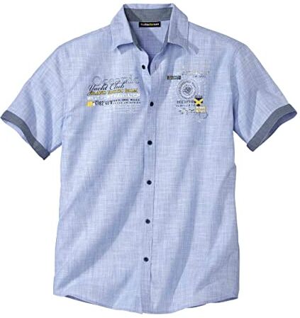 ATLAS FOR MEN Camicia fiammata Island Nautic Disponibile in grandi misure, blu, 4XL