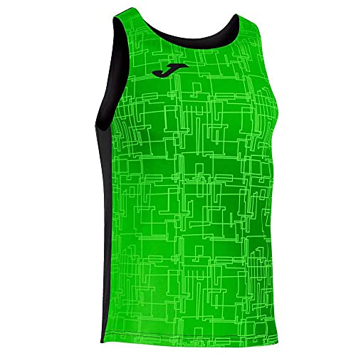 Joma .117.m, Shirt Uomo, Negro-verde Fluor, M