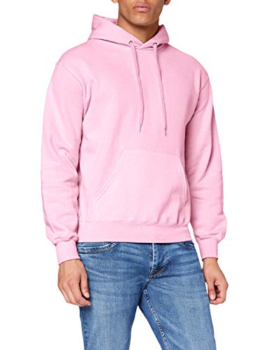 Fruit of the Loom Hooded Sweat Felpa, Rosa (Light Pink), S Uomo