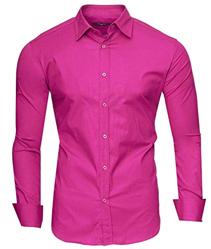 Kayhan Langarmhemd A.L.T Camicia Slim Fit, Pink 5XL