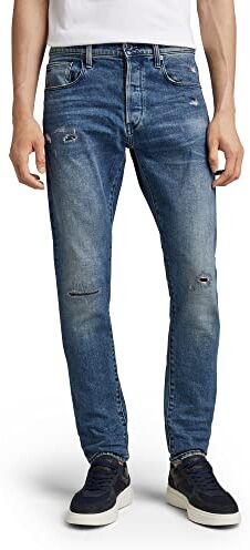 G-STAR RAW 3301 Slim Jeans, Jeans Uomo, Blu (Faded Cascade Restored ), 28W / 30L