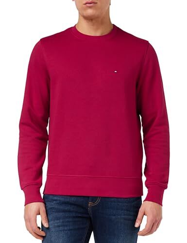 Tommy Hilfiger Flag Logo Sweatshirt  Felpe, Rosso (Royal Berry), L Uomo