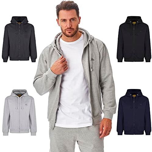 Iron Mountain Rigenerata Morbido Pile Zip Hoody Hooded Sweatshirt, Grigio Chiaro Marl, XL Mens