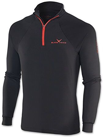 Black Crevice Longsleeve Tecnica Nero/Rosso M