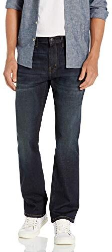 Amazon Essentials Jeans Slim t con Taglio Bootcut Uomo, Denim Scuro, 31W / 34L