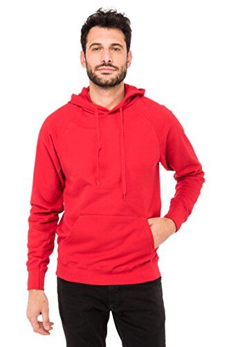 Fruit of the Loom Hooded Sweat Felpa con Capuccio, Rosso (Red 40), L Uomo