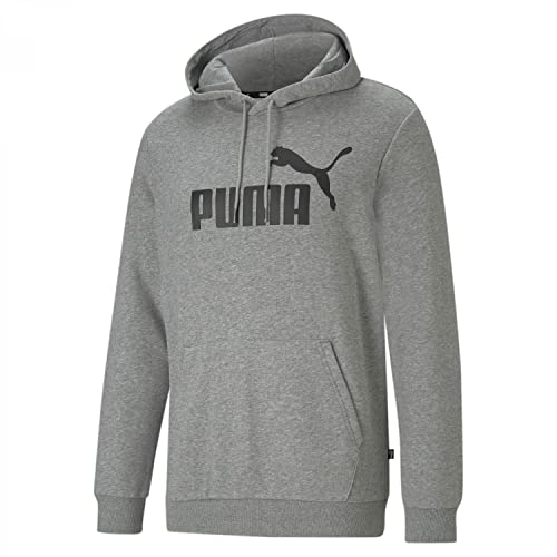 Puma PUMHB # Ess Big Logo Hoodie TR, Felpa Uomo, Medium Gray Heather, XXL