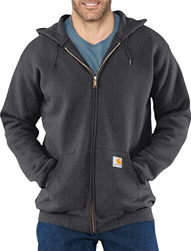 Carhartt Felpa Vestibilità Ampia, Media Pesantezza, Zip A Tutta Lunghezza, Uomo, Grigio (Carbone), S