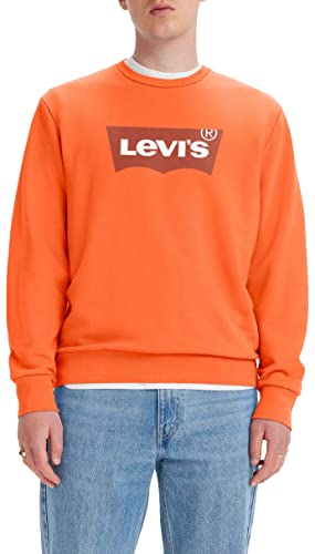 Levis Standard Graphic Crew, Felpa Uomo, Batwing Crew Mandarin Red, S