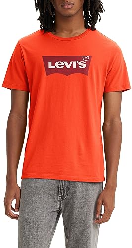 Levis Graphic Crewneck Tee, Uomo, Batwing Mandarin Red, S