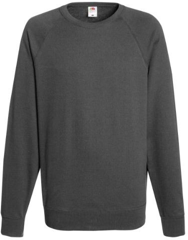 Fruit of the Loom Felpa Leggera Maniche Raglan 240g/mq Uomo (L) (Grafite)