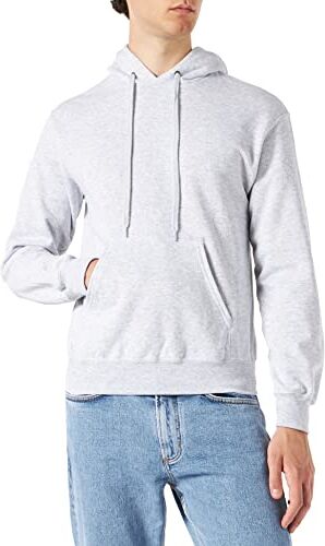 Fruit of the Loom Hooded Sweat Felpa, Grigio (Charcoal Grey), S Uomo