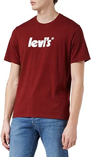 Levis Ss Relaxed Fit Tee, T-shirt Uomo, Poster Logo Fired Brick, XXL