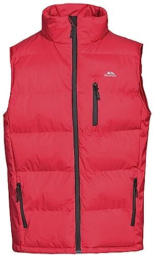 Trespass Gilet Imbottito da Uomo/Giubbotto Imbottito Senza Maniche, con Cerniera, Taglia: XXL, Colore: Rosso