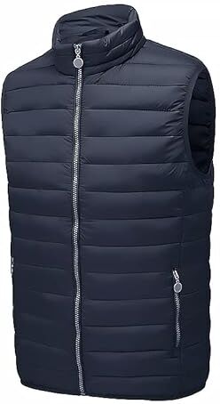 TONY BACKER Gilet Uomo Senza Maniche Giubbotto Smanicato Uomo Casual Leggero 1210 (L, BLU-10)