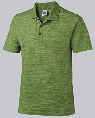 BP -3XL Polo unisex in tessuto Space-Dye, maniche a 1/2, colletto polo, 195,00 g/m² misto tessuto elasticizzato, colore: verde