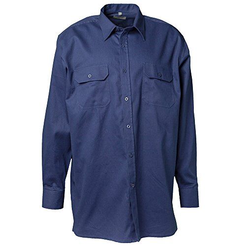 Planam 417039 Camicia a Maniche Lunghe 39/40, M, Colore: Blu Scuro