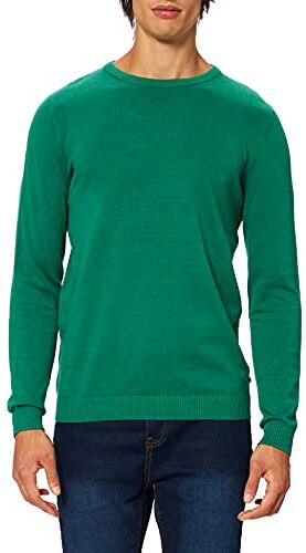 Jack & Jones Jjebasic Knit Crew Neck Noos Felpa, Verdant Green, L Uomo