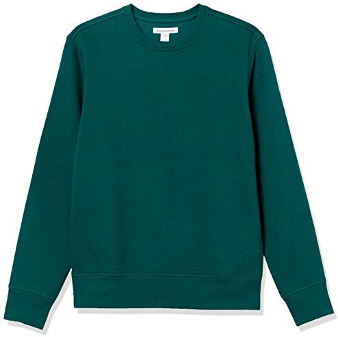 Amazon Essentials Felpa Girocollo in Pile (Disponibile nelle Taglie Big & Tall) Uomo, Verde Bosco, XS