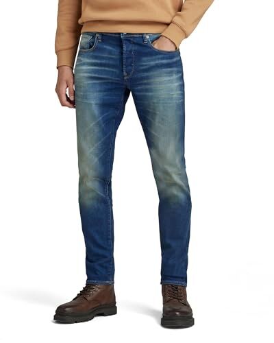 G-STAR RAW 3301 Slim Jeans, Jeans Uomo, Blu (Worker Blue Faded ), 33W / 32L