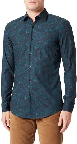 HUGO Kenno, Camicia Uomo, Dark Green302, 46