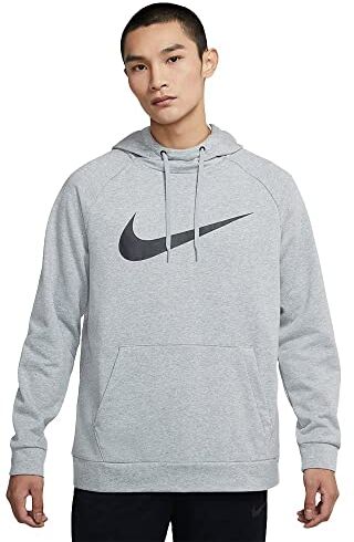 Nike M NK DF HDIE PO SWSH Felpa Uomo dk grey heather/(black) 2XL