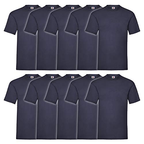 Fruit of the Loom T-shirt da uomo, modello originale a T, confezione da 10 pezzi, XXXXL